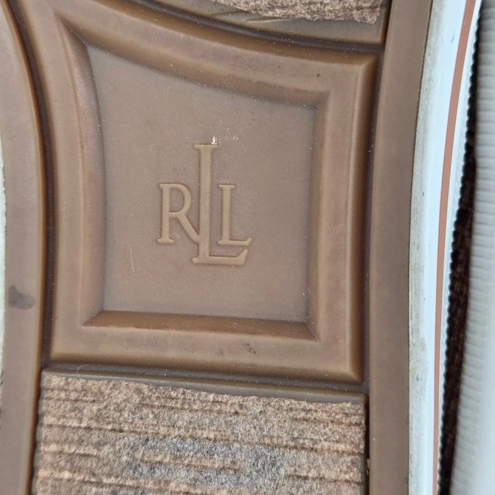 Lauren Ralph Lauren‎ Jinny Heart Patch Tweed Slip-On Sneakers 7B EU 37.5